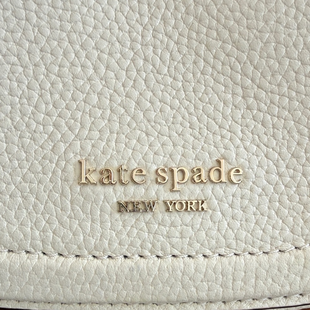 Kate Spade Beige Crossbody Saddle Bag with Dust Bag - Picture 5 of 9